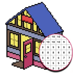 Coloring by Numbers Pixel House